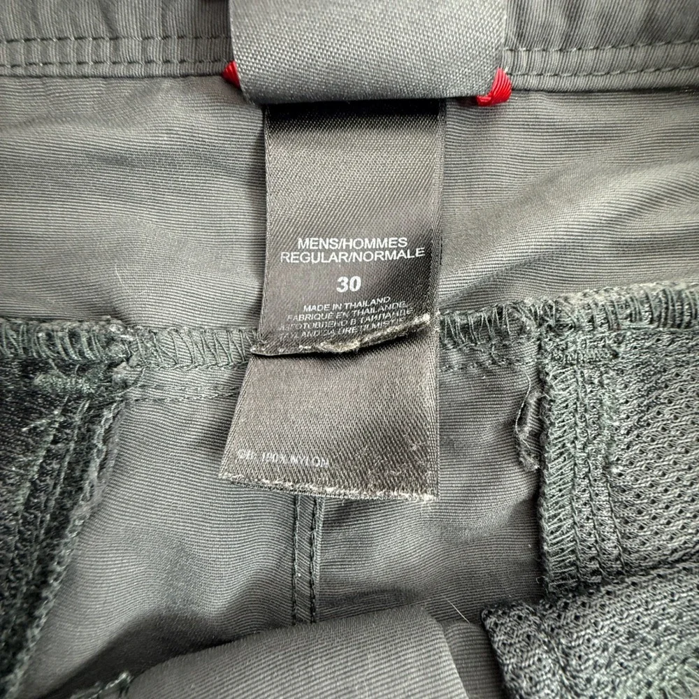 The North Face Mens Hiking Pants Dark Gray Nylon Cargo Outdoor Trousers‎ Size 30